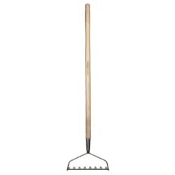 Kinder Gartenrechen, Edelstahl, Eschenholz