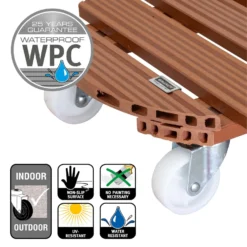 Multi Roller WPC, 150 Kg Tragkraft, Ca. 39 X 39 X 11 Cm -Fiskar Garten Geschaft 0920600467 multi roller wpc terracotta 5 116651