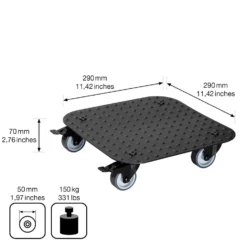 Pflanzenroller 'Alaska', Tragkraft 150 Kg, Anthrazit, Alu, 7 X 29 X 29 Cm -Fiskar Garten Geschaft 0920600517 pflanzenroller alaska 4 116724
