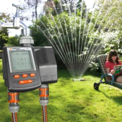 Bewässerungscomputer, Gardena, 2 Gartenbereiche, 3 Vorgänge Täglich -Fiskar Garten Geschaft 0930101137 Bewaesserungscomputer MultiControl duo 1 61569