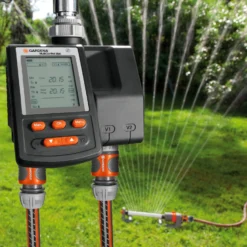 Bewässerungscomputer, Gardena, 2 Gartenbereiche, 3 Vorgänge Täglich -Fiskar Garten Geschaft 0930101137 Bewaesserungscomputer MultiControl duo 4 61566