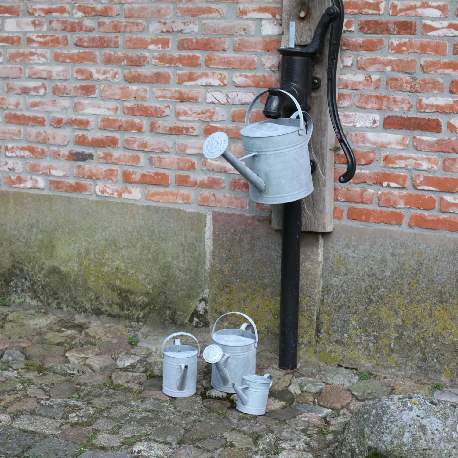 Altzink Gießkanne, Galvanisch Verzinkter Karbonstahl, 3,5 L 2 Altzink Gießkanne, Galvanisch Verzinkter Karbonstahl, 3,5 L – Bild 2