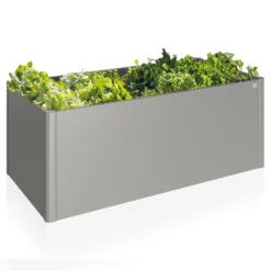 Ausgewählte Produkte -Fiskar Garten Geschaft 0980250078 68015 Hochbeet 2x1 quarzgrau Spiegelung mit Pflanzen1 52285