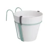 Elho Pflanzgefäß Loft Urban Balcony Potholder Weiß, Ø 18x H 19,5 Cm, Erdvol. 3 L
