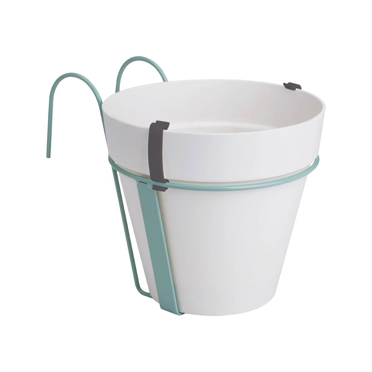 Elho Pflanzgefäß Loft Urban Balcony Potholder Weiß, Ø 18x H 19,5 Cm, Erdvol. 3 L 1 Elho Pflanzgefäß Loft Urban Balcony Potholder Weiß, Ø 18x H 19,5 Cm, Erdvol. 3 L