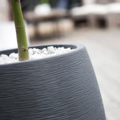 Pflanzgefäß Graphit Egg, Anthrazit, Wasserdicht, Robust -Fiskar Garten Geschaft 3210103698 Pflanzgefaess Graphit Egg anthrazit D50xH60cm 53Ltr 2 62075