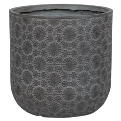 Pflanzgefäß 'Chester 02', Dunkelgrau