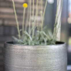 Pflanzgefäß 'Rowen', Silber, Ø 41 X H 72 Cm -Fiskar Garten Geschaft 3210801635 3210801636 3210801637 3210801638 Pflanzgefaess Rowen silber 7 115026