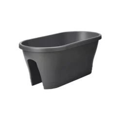 Elho Pflanzkasten Corsica Flower Bridge Anthrazit, Ca. 58x29,6x24 Cm, Erdvol. 18 L