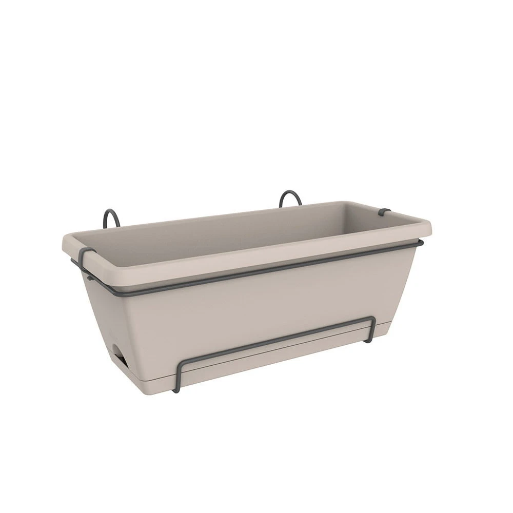 Elho Blumenkasten Barcelona XL 55 All In 1 Taupe, Ca. 55x32x22,7 Cm, Erdvol. 18 L 1 Elho Blumenkasten Barcelona XL 55 All In 1 Taupe, Ca. 55x32x22,7 Cm, Erdvol. 18 L