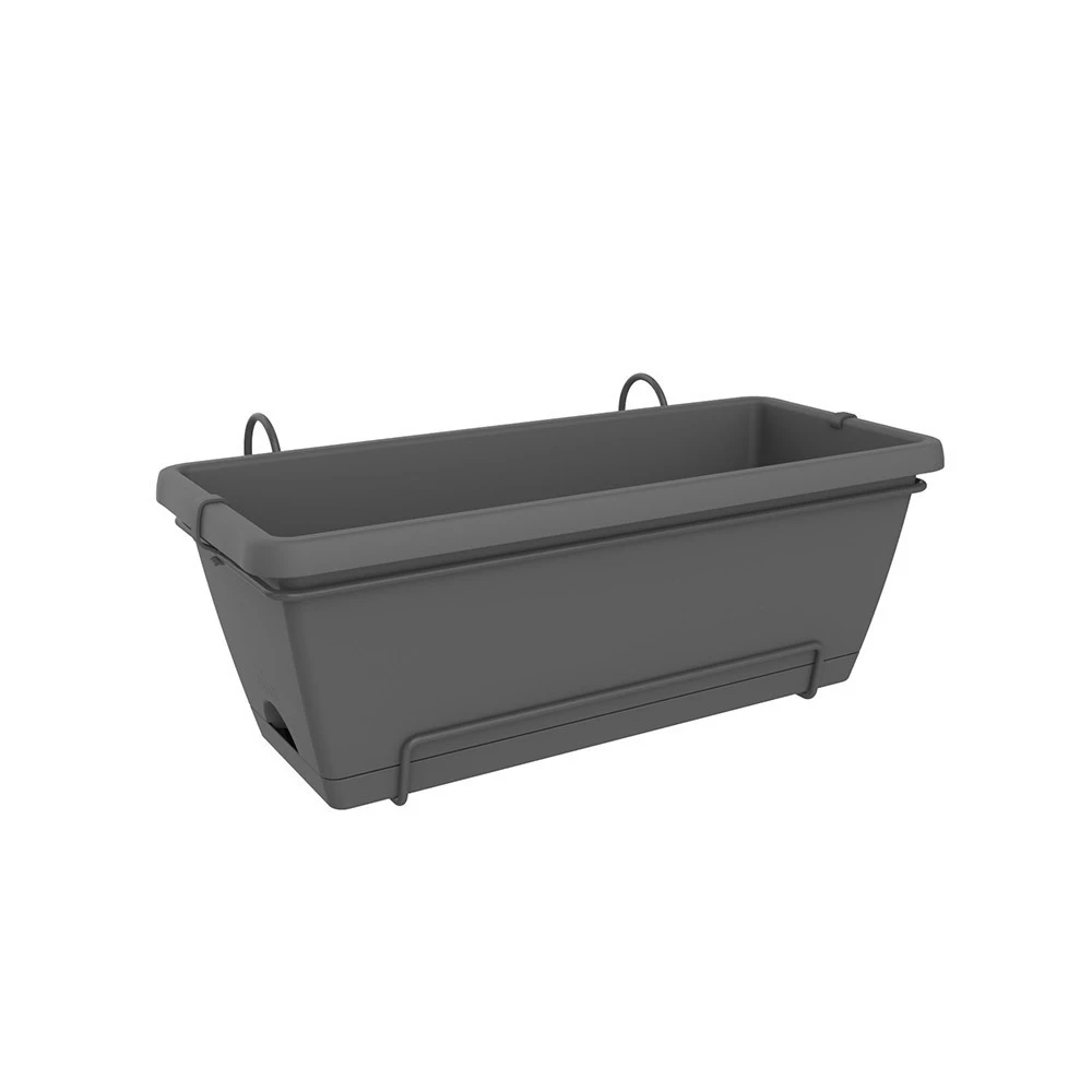 Elho Blumenkasten Barcelona XL 55 All In 1 Anthrazit, Ca. 55x32x22,7 Cm, Erdvol. 18 L 1 Elho Blumenkasten Barcelona XL 55 All In 1 Anthrazit, Ca. 55x32x22,7 Cm, Erdvol. 18 L