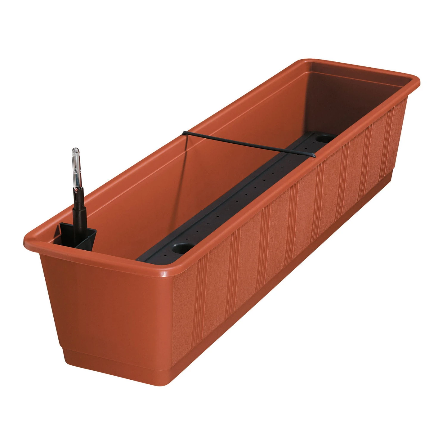 Bewässerungskasten 'Aqua Green', Terrakotta, Mit Wasserstandsanzeiger 1 Bewässerungskasten 'Aqua Green', Terrakotta, Mit Wasserstandsanzeiger