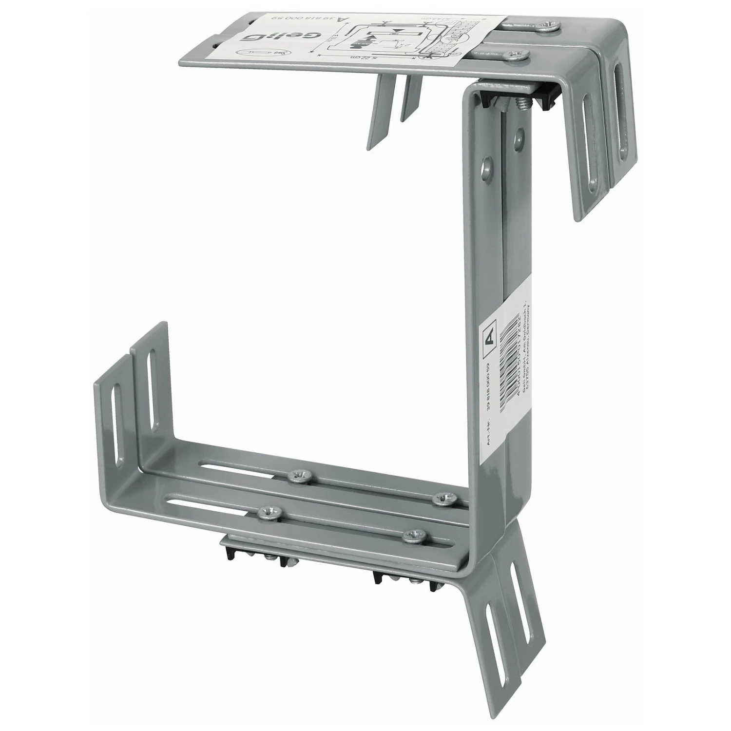 Blumenkastenhalter Aus Bandeisen, Grau 1 Blumenkastenhalter Aus Bandeisen, Grau